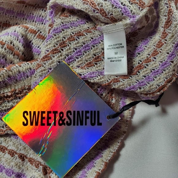 💥Just In💥Sweet & Sinful Crop Sweater..Sz M Jr - Picture 5 of 5